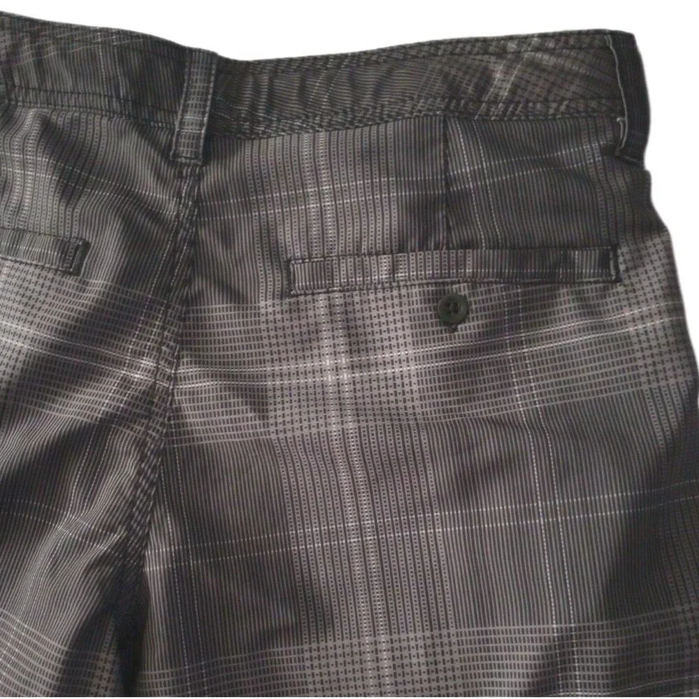 Mossimo Supply Co Hybrid Black Plaid Swim Trunks Board Shorts sz 30 Men Swimwear